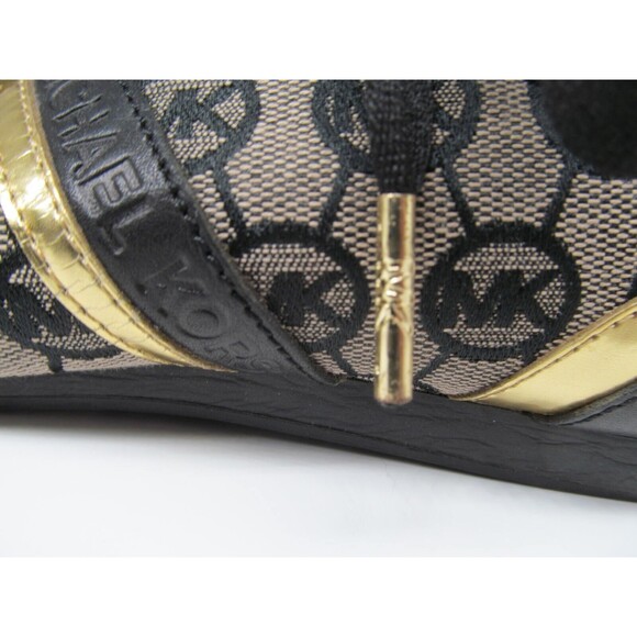 Michael Kors  Black And Gold Logo Lace Up Sneakers Womens Size US 7 M - Picture 8 of 16